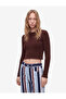 Crew Neck Long Sleeve Slim Fit Basic Crop Knit Sweater - 2