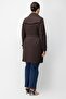 Women's Belted Double-Breasted Trench Coat Brown - 5