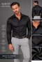 Satin Slim Fit Shirt Black