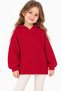 Girl's Hooded Knitted Sweater with Side Slits and Long Back in Thessaloniki Knitwear - 2
