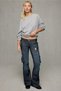 Women's Low Waist Cargo Pocket Spanish Flare Jean Pants Y2K Flare Denim - 3