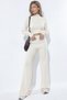 Half Fisherman Crop Sweater Pants Knitwear Set - 3