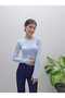 Women's Modal Fabric Crew Neck Finger-Loop Body-Blouse