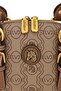 Large Size Patterned and Embossed Logo Detailed Long Strap Stylish Design Women's Hand and Shoulder Bag Camel - 4