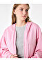 Shiny Hooded Zippered Crop Sweatshirt with Raised Kangaroo Pockets and Printed Back Pockets - 2