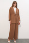 Women's Ayrobin Kimono Pants Double Set 30101- Tan - 2