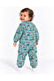 Baby Mint Panda Patterned Long Sleeve Zippered Sleeping Bag - 5