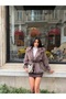 Imported Fabric, Lined Premium Fur Coat with Sleeves and Belted Leather Belt Included - 5