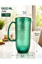 Premium Green Beetle Pattern Cold Water Pitcher 1800ml | Textured Water Jug with Lid | Beverage Pitcher for Water, Juice, Iced Tea & Cold Drinks | Refrigerator Safe - 2