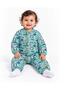 Baby Mint Panda Patterned Long Sleeve Zippered Sleeping Bag - 2