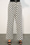 Women's Wide Leg Polka Dot Pants 30116 - White - 3