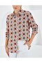 3721 Graphic Patterned Shirt - Orange - 4