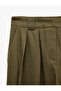 Belted Linen Barrel Trousers with Pockets and Pleats - 8