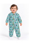 Baby Mint Panda Patterned Long Sleeve Zippered Sleeping Bag
