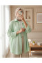 3900 Oversize Long Basic Shirt - E.green - 2