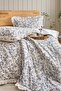 Ruffled Patterned Duvet Cover Set – Cherry, Flower and Butterfly Model Options Available - 3