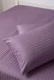 Cotton Striped Satin Elastic Sheet Set - 3