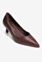 Women's High Heel Shoes Stiletto Pointed Toe Short Heel Fern Brown - 4
