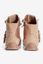 Women's Sneaker Boots Parachute Suede Detailed Lace-Up Zippered Beaded Zazu Mink - 6