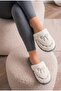 Women's Plush House Slippers Soft Furry Bowknot Winter House Slippers - 2