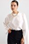 Asymmetrical Cut Casual Cape Tunic White 9835 - 6