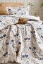 Ruffled Patterned Duvet Cover Set – Cherry, Flower and Butterfly Model Options Available - 5