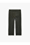 Cotton Regular Waist Buttoned Pocket Gabardine Trousers - 2