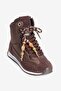 Women's Sneaker Boots Parachute Suede Detailed Lace-Up Zippered Beaded Zazu Brown - 5