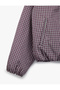 Drawstring Checked High Collar Long Sleeve Zippered Seasonal Jacket - 4