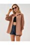 3900 Oversize Long Basic Shirt - Camel - 3