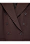 Viscose Blended Pocketed Buttoned Long Sleeve Double Breasted Blazer Jacket - 5