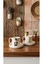 Handmade Embossed Bride and Groom with Cat Gold Gilt Detailed 2-Piece Filter Coffee and Tea Cup Set (150 ml) - 2