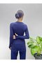 Women's Modal Fabric Crew Neck Long Sleeve Finger-Loop Body-Blouse - 6