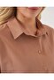 3900 Oversize Long Basic Shirt - Camel - 4