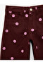 High Waist Cotton Polka Dot Balloon Form Denim Trousers - 3