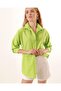 3900 Oversize Long Basic Shirt - Çağla