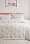 Patterned Duvet Cover Set with Ruffle and Bow Detail - 2