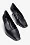 Women's High Heel Shoes Stiletto Square Toe Short Heel Leni Black