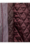 Drawstring Checked High Collar Long Sleeve Zippered Seasonal Jacket - 5