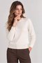 Ecru Crew Neck Ribbed Detailed Knitwear Sweater - 2