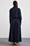 Zipper Closure Skirt Jacket Double Set Dark Blue 9474-Tk - 8