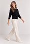 Black Crew Neck Ribbed Detailed Knitwear Sweater - 3