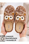 Women's Owl Figured Plush House Slippers Closed Toe Plush Insole Winter Comfortable House Slippers Gift Slippers Stc1361 - 3