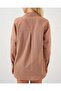 3900 Oversize Long Basic Shirt - Camel - 5