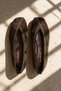 Vanesya Brown Women's Genuine Leather Suede Trok Detailed Ballerina Shoes - 3