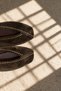 Vanesya Brown Women's Genuine Leather Suede Trok Detailed Ballerina Shoes - 4