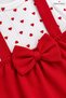 Baby Girl Set: Jumpsuit with Heart Pattern and Bow Detail, Bandana Included - 4