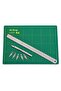 A4 Double-Sided Cutting Mat, Cretear Blade, 30 cm Steel Ruler, Cutting Mat Set