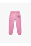 Printed Sweatpants with Raised Pockets and Elastic Waistband