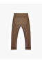 Cotton Pocketed Buttoned Slim Fit Trousers - 2